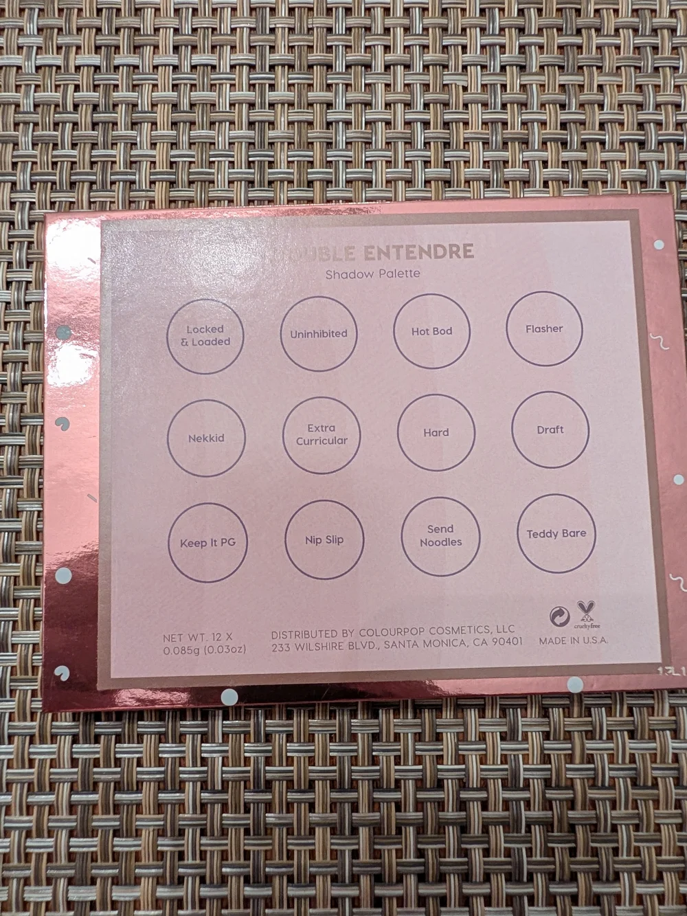 ColourPop Double Entendre Eyeshadow Palette - Warm Brown & Gold Shades